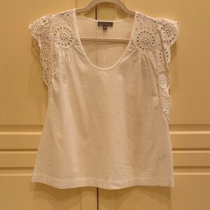 Lilla P white Eyelet Lace Blouse